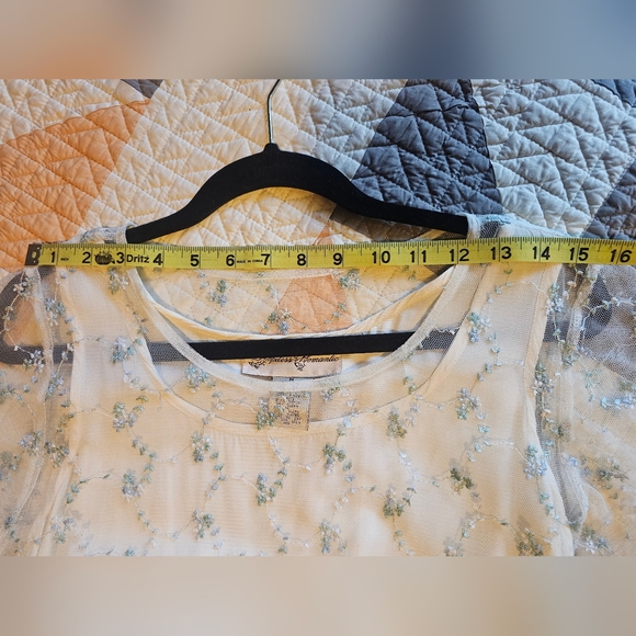 Hopeless Romantic Vintage Dress with Sheer overlay sz M - Picture 7 of 13